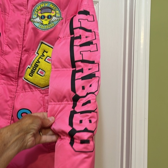 Pink Patchwork Women's Jacket - Picture 4 of 14